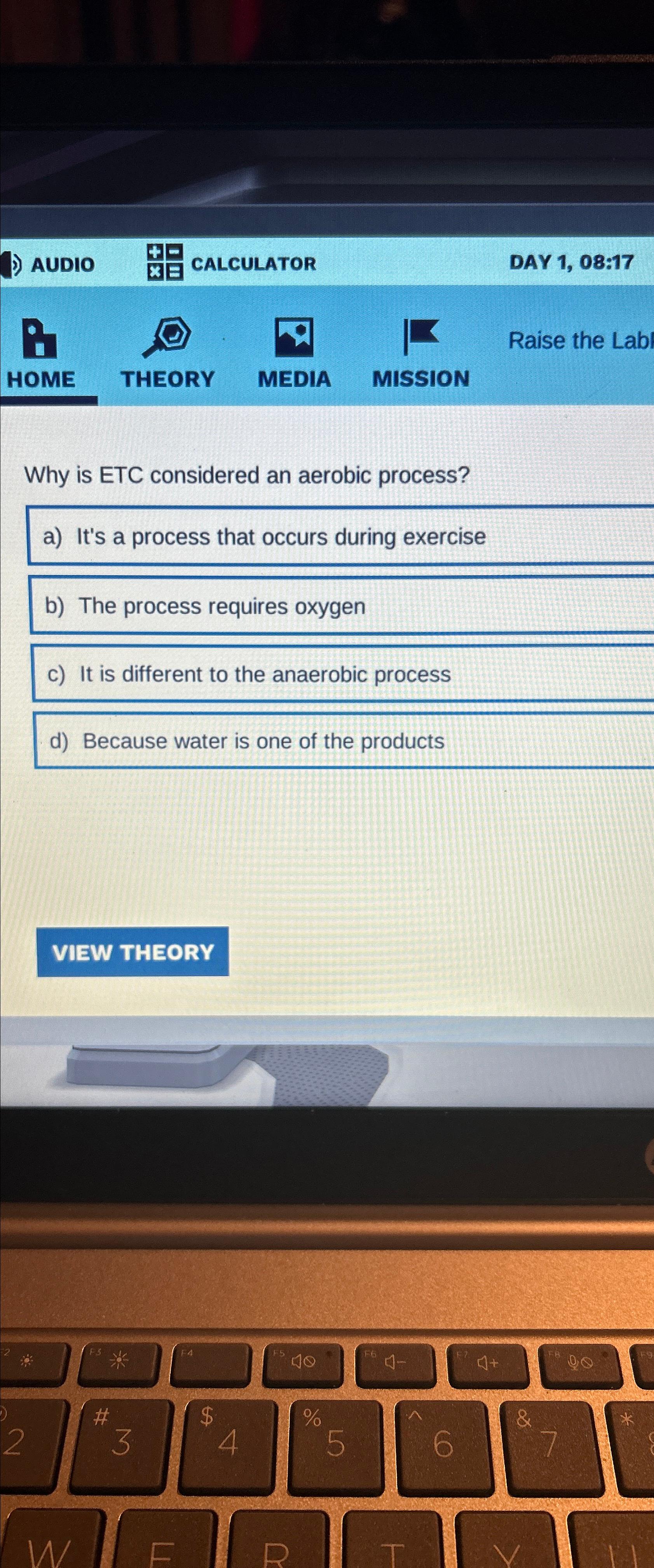  AUDIO CALCULATOR DAY 1,08:17 HOME THEORY MEDIA Raise the Labl MISSION