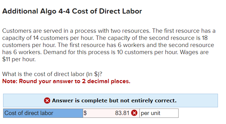 Customers are served in a process with two resources. The first