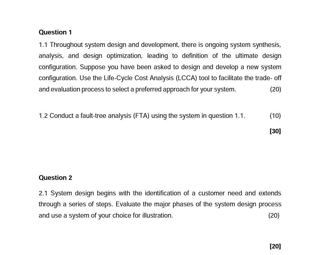  Question 1 1.1 Throughout system design and development, there is ongoing