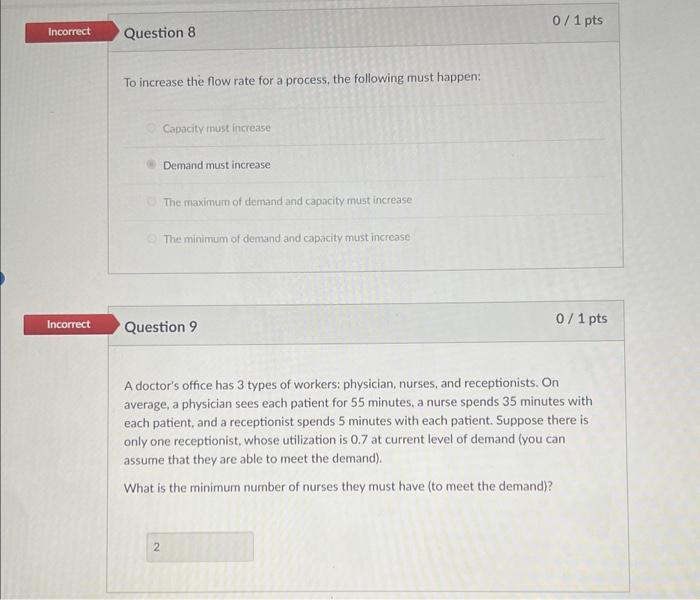 please help me answer question 8 and 9 To increase the flow