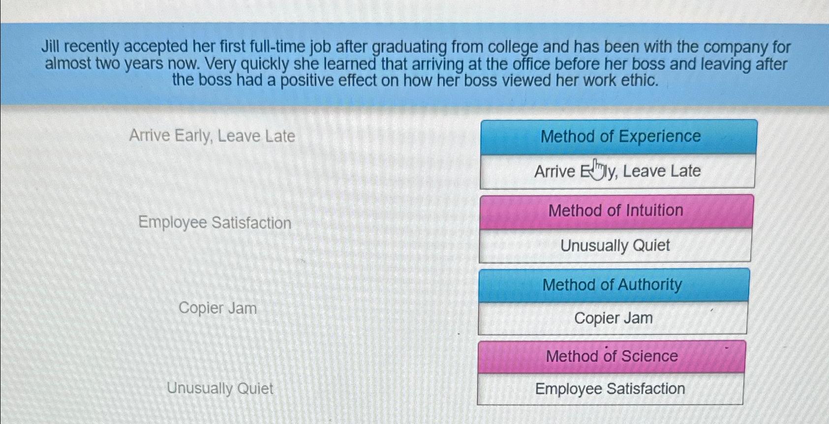  Jill recently accepted her first full-time job after graduating from college