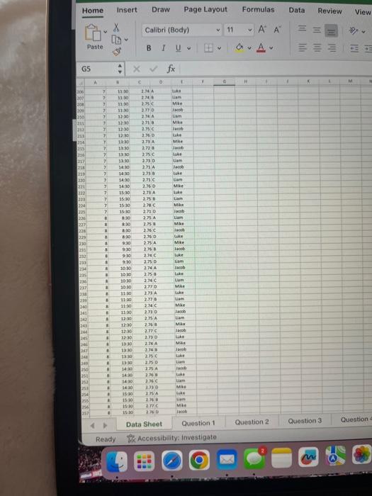 different groups: - Samples taken before noon. - Samples taken afternoon. Create