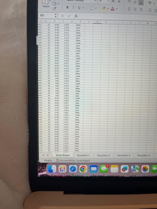 day at the same time (only at 8:30, or only at 9:30...)