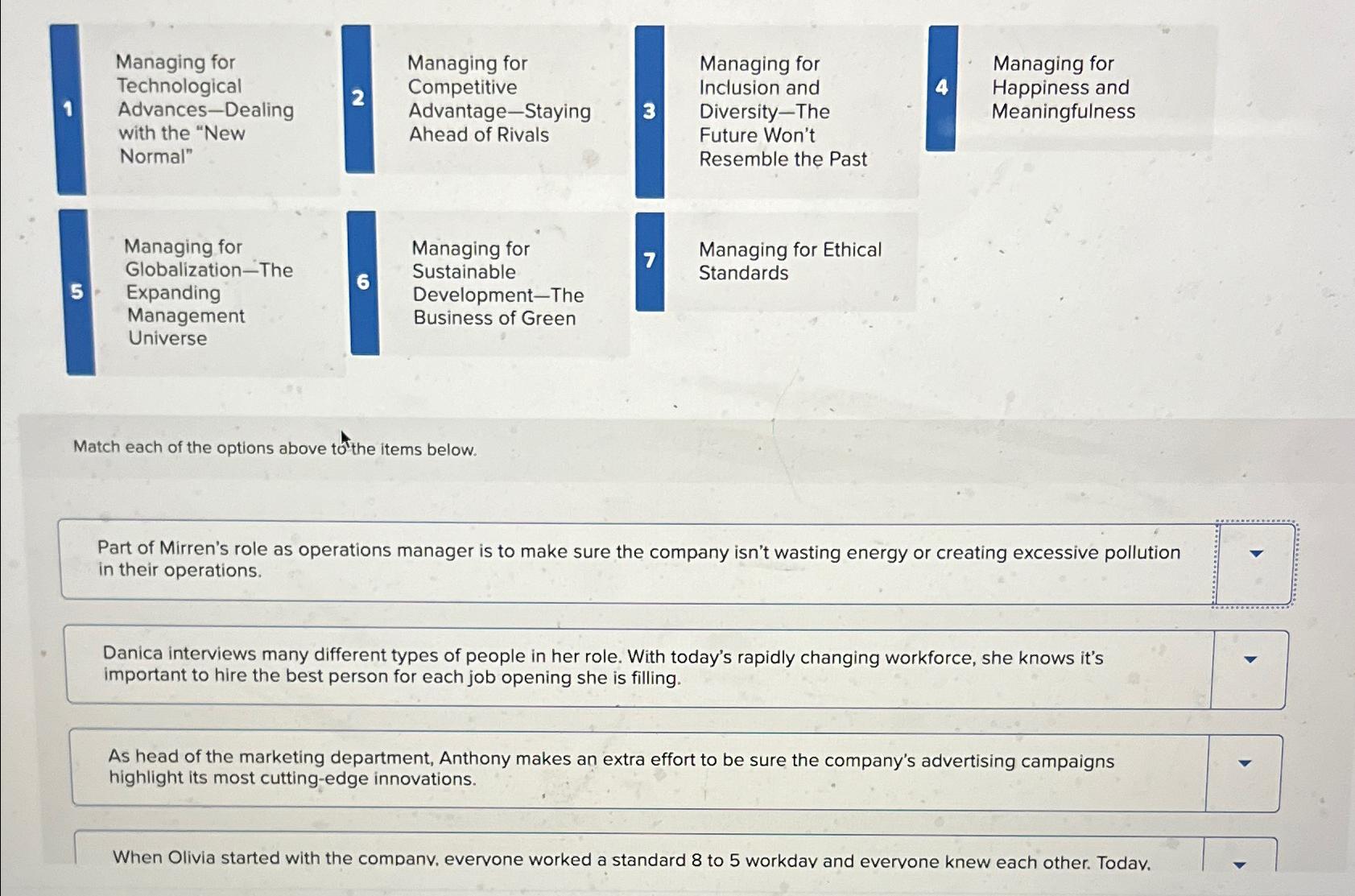  1 Managing for Technological Advances-Dealing with the "New Normal" 5 Managing