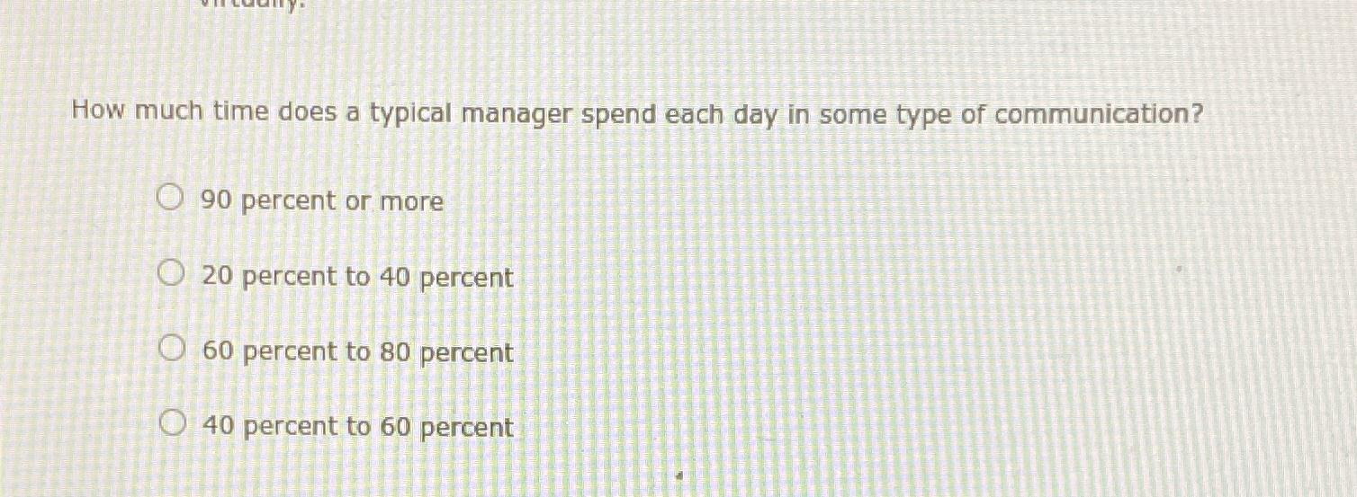  How much time does a typical manager spend each day in