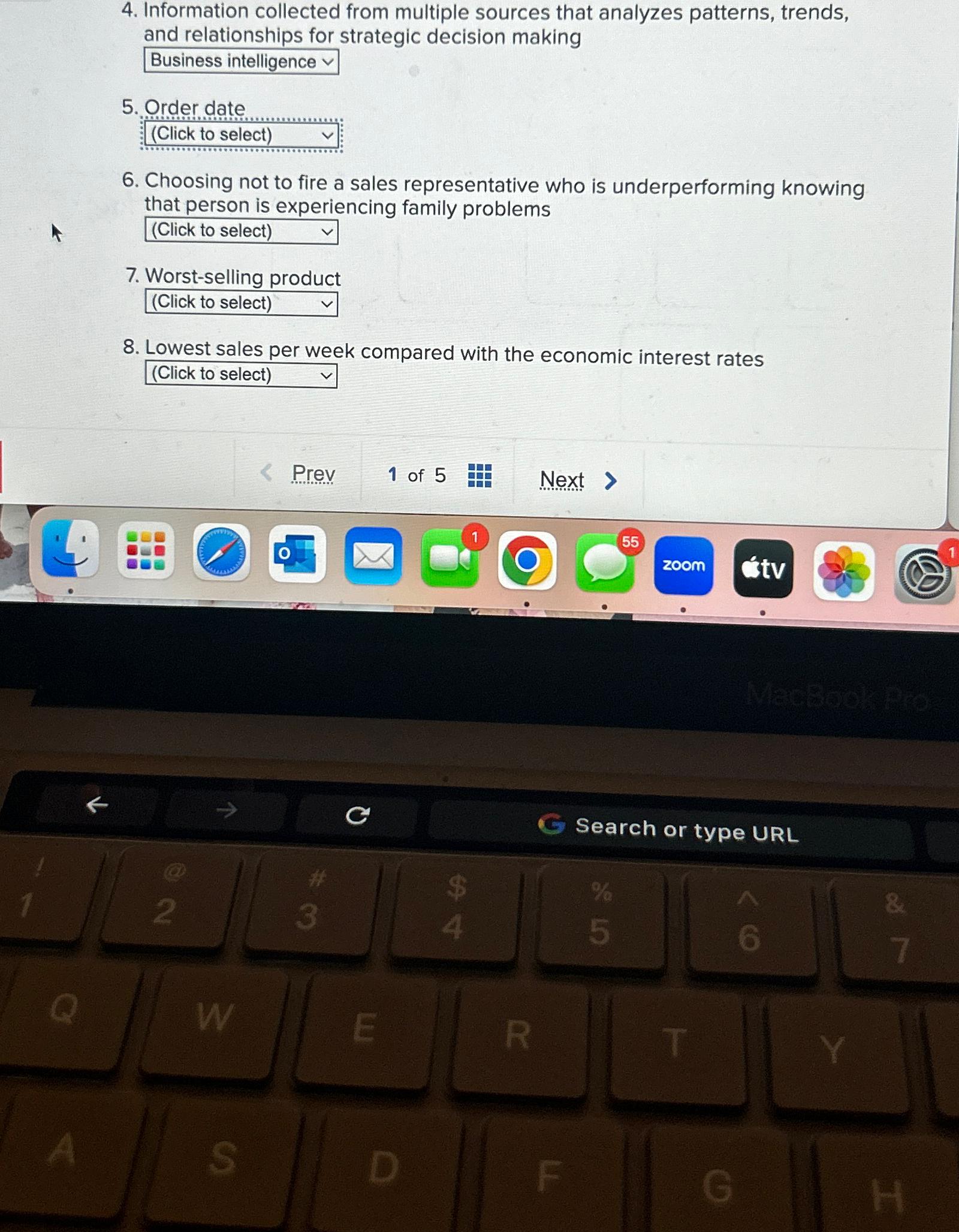  Information collected from multiple sources that analyzes patterns, trends, and relationships