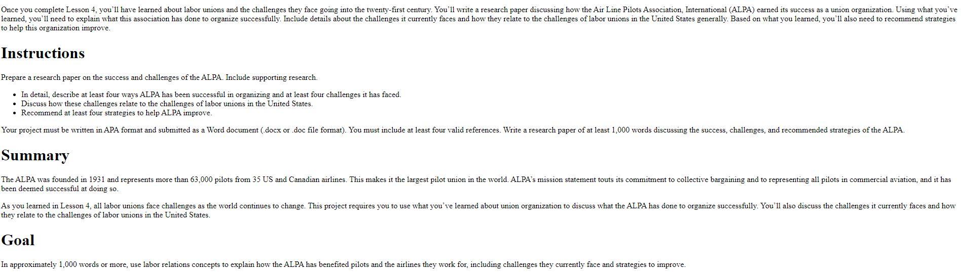  to help this organization improve. Instructions Prepare a research paper on