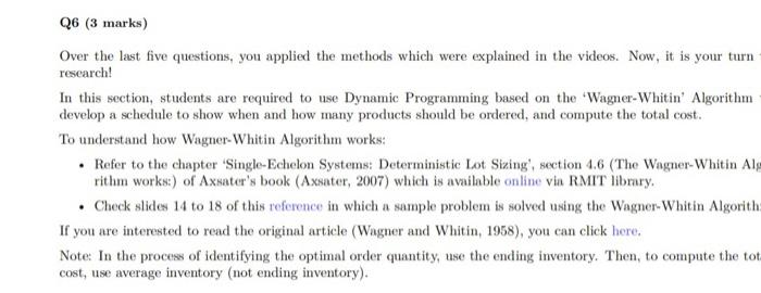a generalisation of the Economic Order Quantity (EOQ) model that takes into