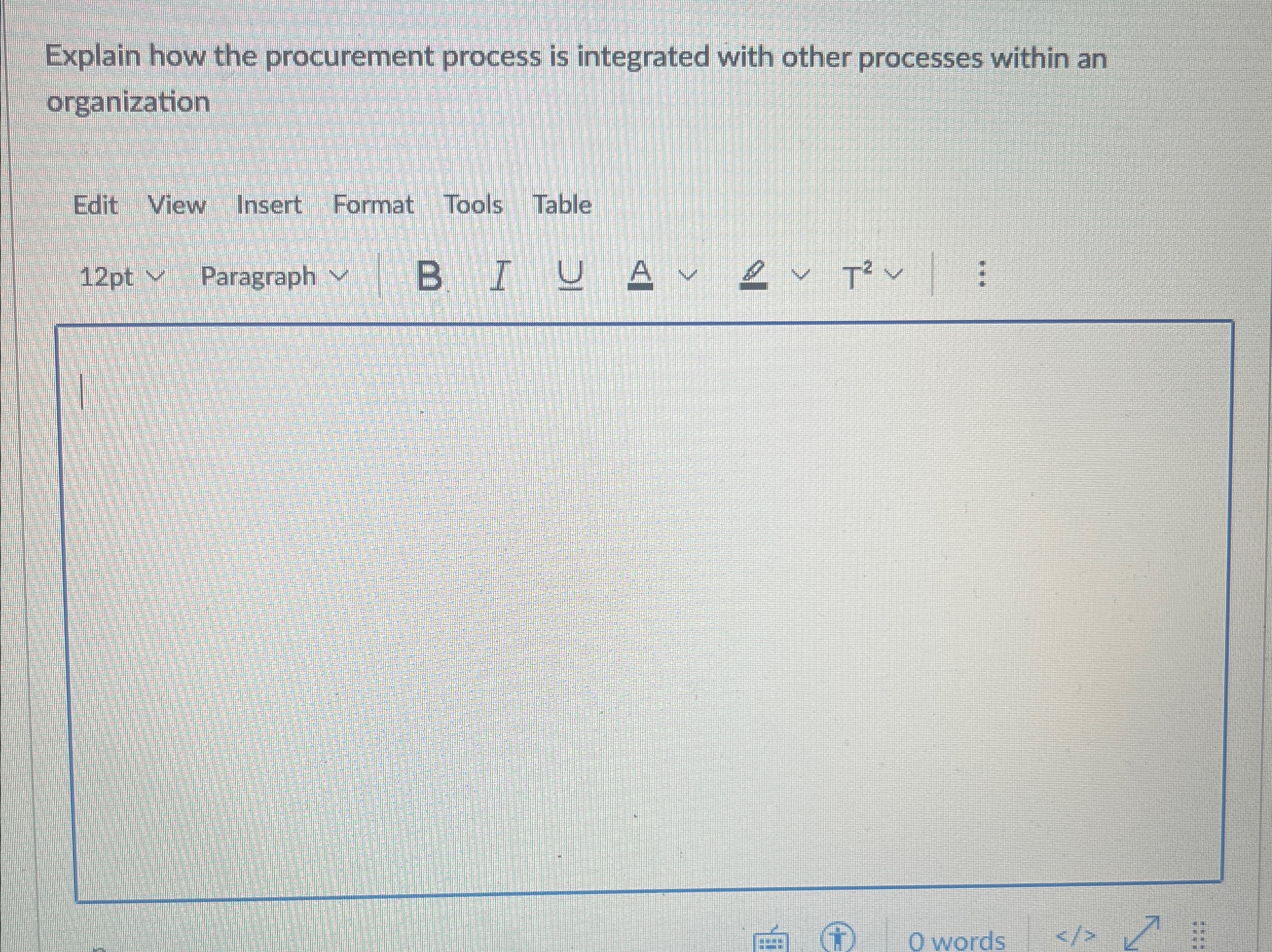  Explain how the procurement process is integrated with other processes within