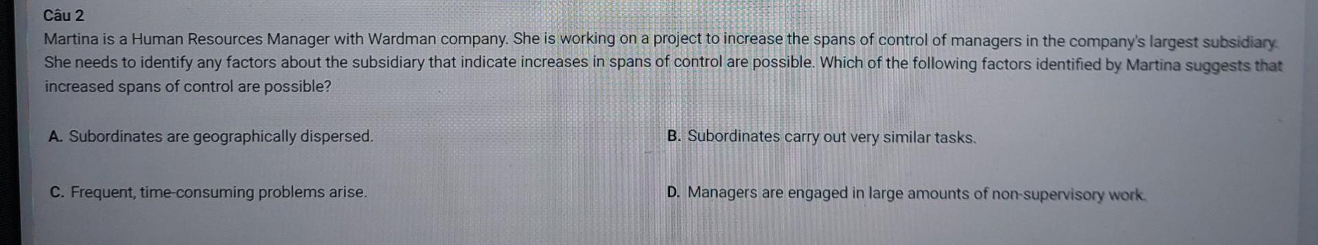  Cu 2 Martina is a Human Resources Manager with Wardman company.