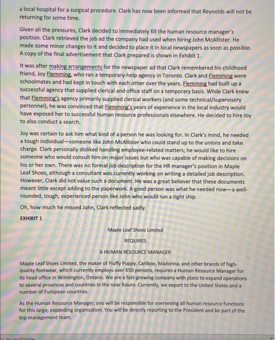 four qus to answerd Maple Leaf Shoes Ltd. A Case Study in