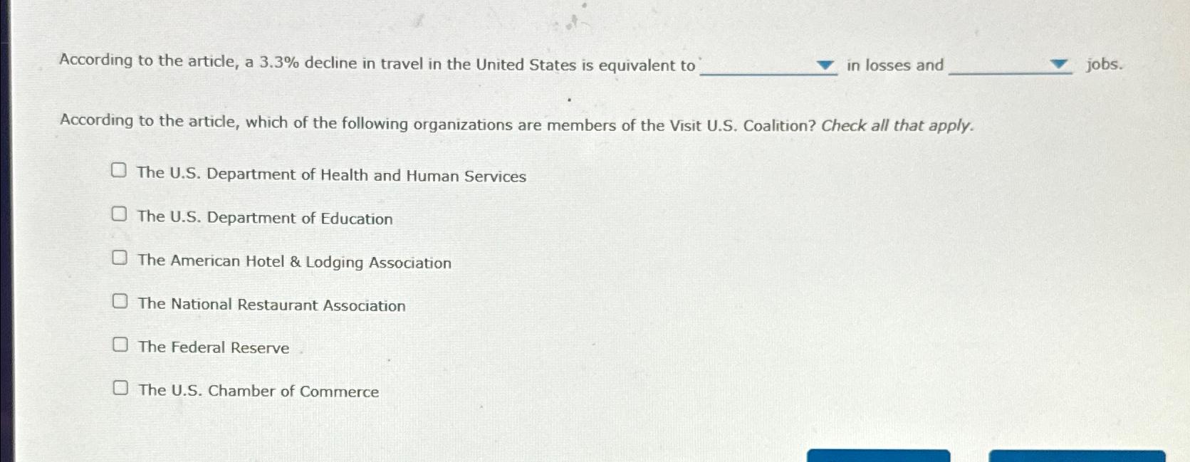  According to the article, a 3.3% decline in travel in the