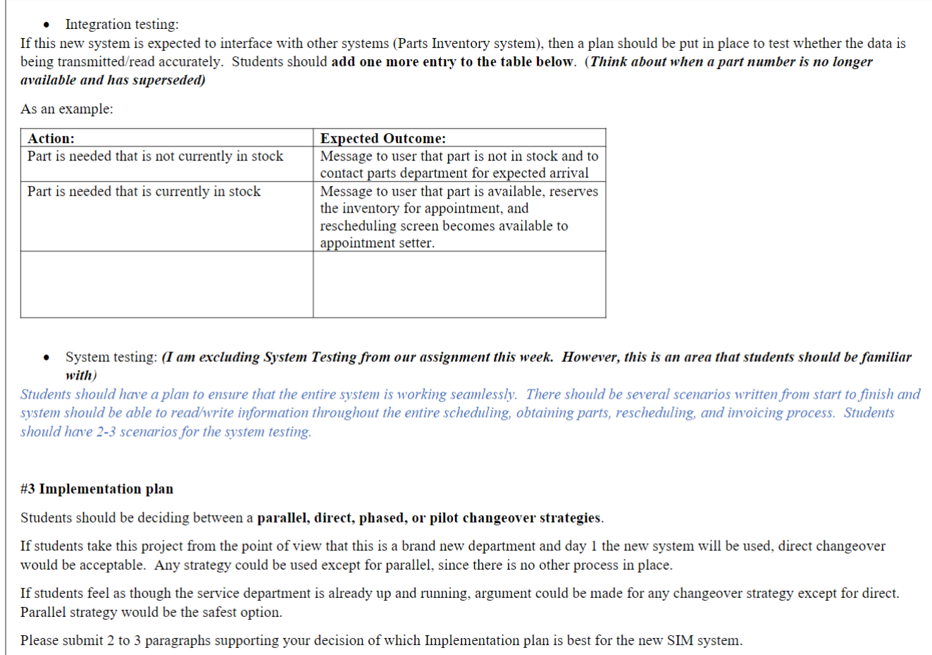 consider four areas as indicated below. I have streamlined the requirements, so