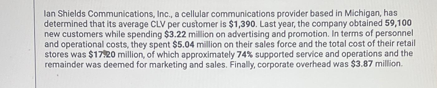  Ian Shields Communications, Inc., a cellular communications provider based in Michigan,