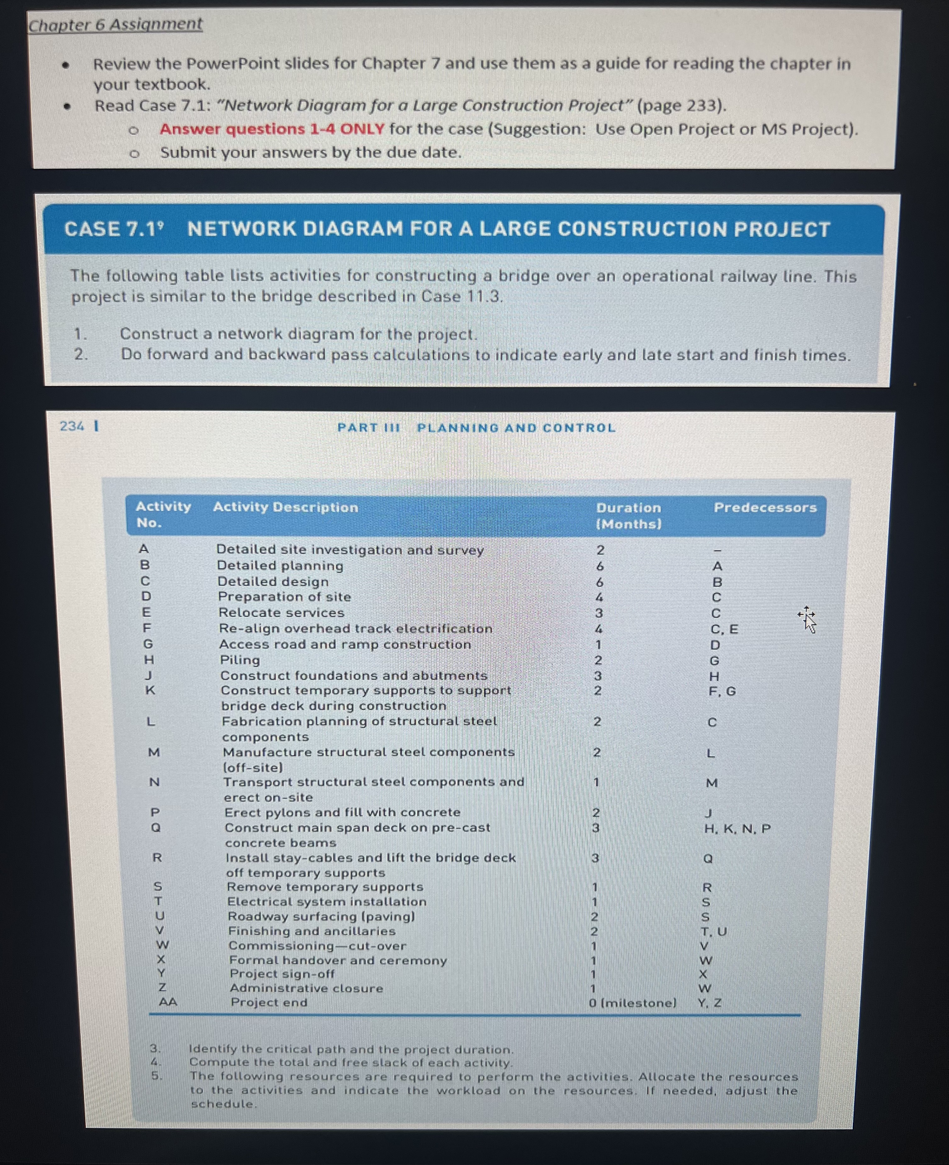  LIS 4930 Project Management for Information Professionals Chapter 6 Assignment Review