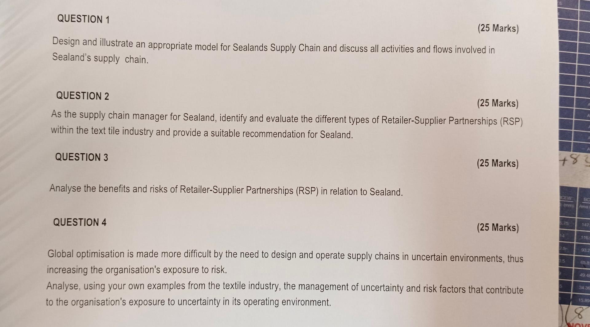  QUESTION 1 (25 Marks) Design and illustrate an appropriate model for