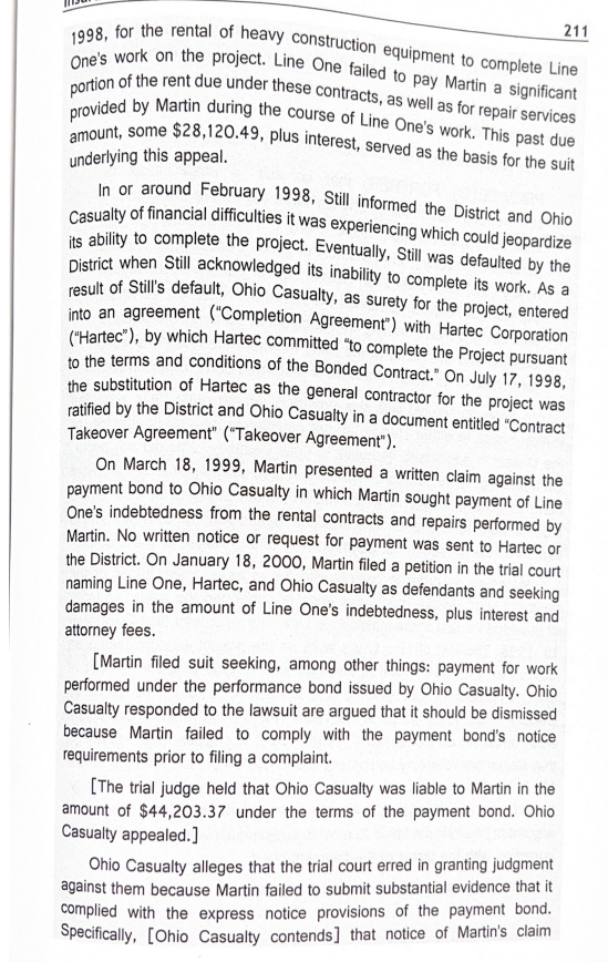 Thank you! E.A. MARTIN MACHINERY CO. V. LINE ONE, INC. 111 S.W.3d