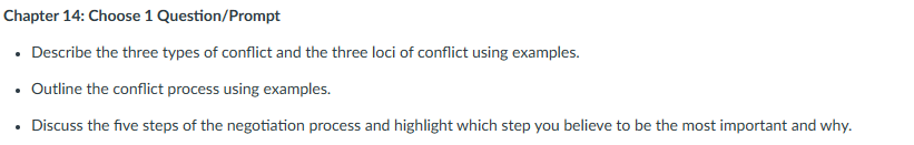 in chapter 13 and one in chapter 14. Thanks Chapter 13: Choose