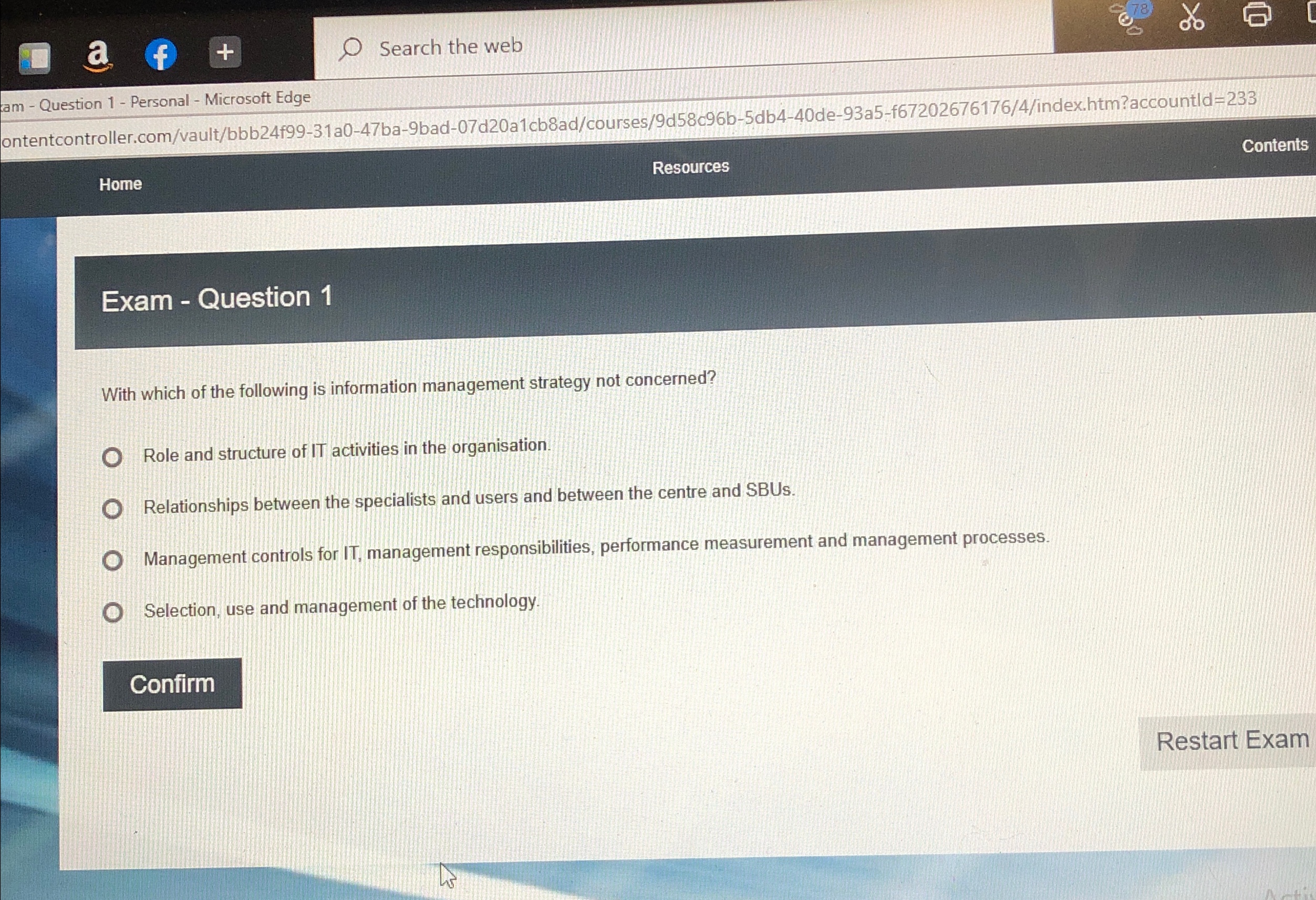  Search the web Question 1- Personal - Microsoft Edge ontentcontroller.com/vault/bbb24f99-31a0-47ba-9bad-07d20a1cb8ad/courses/9d58c96b-5db4-40de-93a5-f67202676176/4/index.htm?accountld=233 Home
