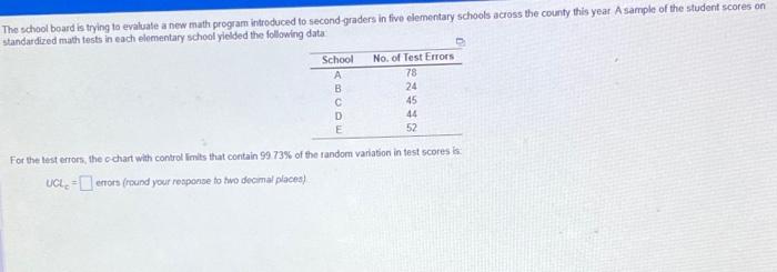  The school board is trying to evaluate a new math program