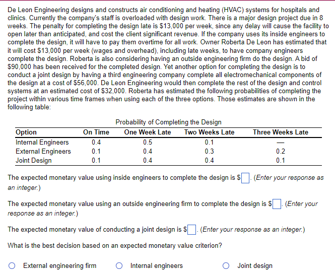 De Leon Engineering designs and constructs air conditioning and heating (HVAC) systems