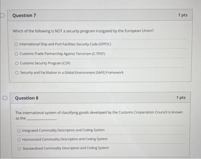  Which of the following is NOT a security program instigated by