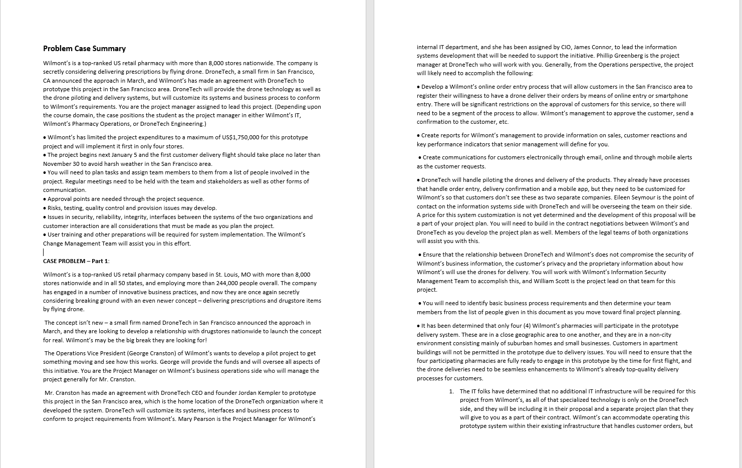 Develop these based on the text: Define activities (WBS) Activity duration