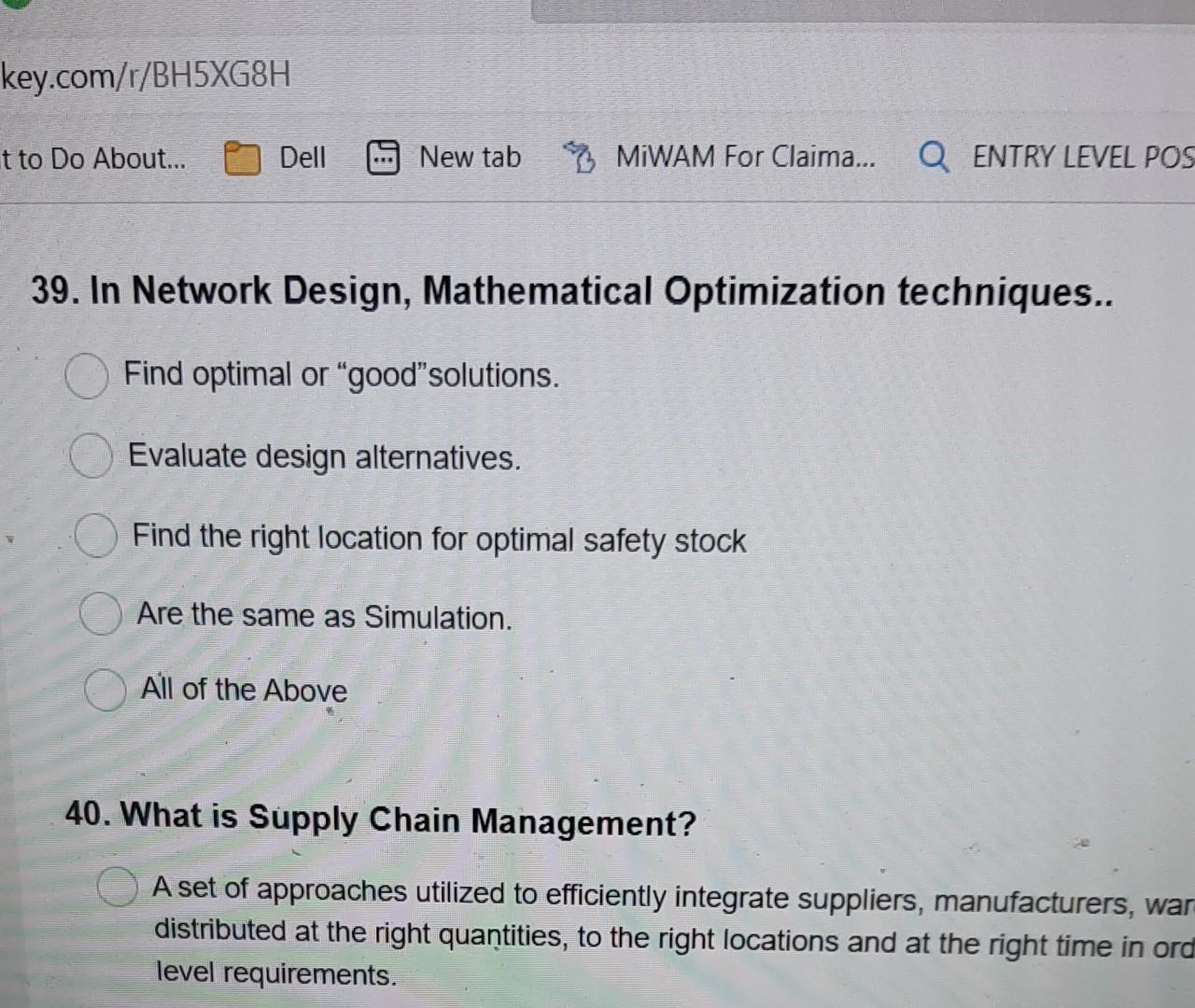 39 39. In Network Design, Mathematical Optimization techniques.. Find optimal or "good"solutions.
