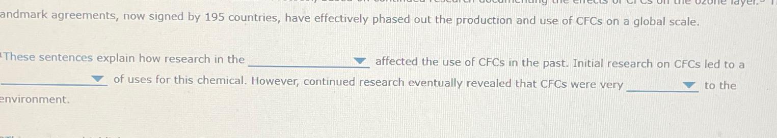  andmark agreements, now signed by 195 countries, have effectively phased out
