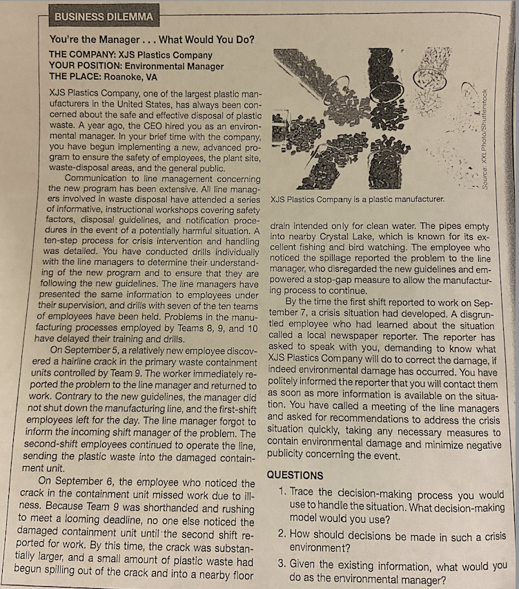 explain the steps you would take in the decision-making process to