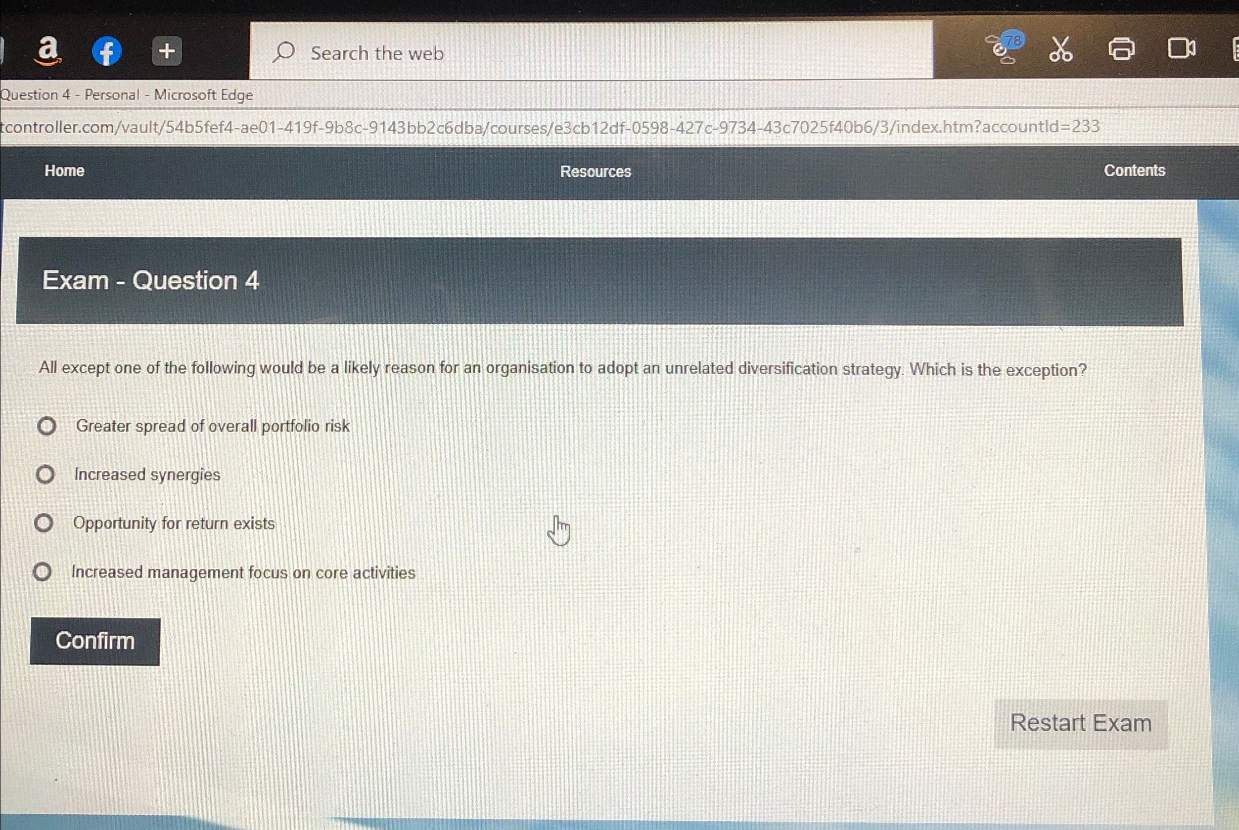  a 0 Search the web Question 4- Personal - Microsoft Edge