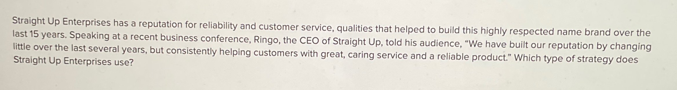  Straight Up Enterprises has a reputation for reliability and customer service,