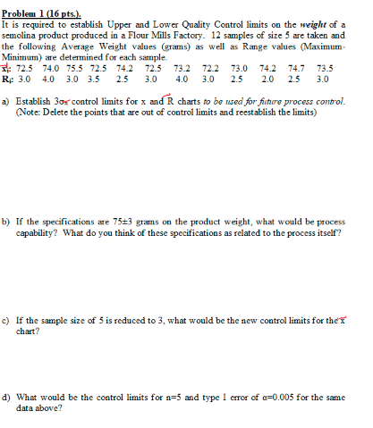  Problem 1(16 pts.). It is required to establish Upper and Lower