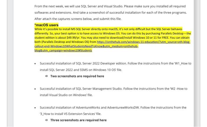  From the next week, we will use SQL Server and Visual