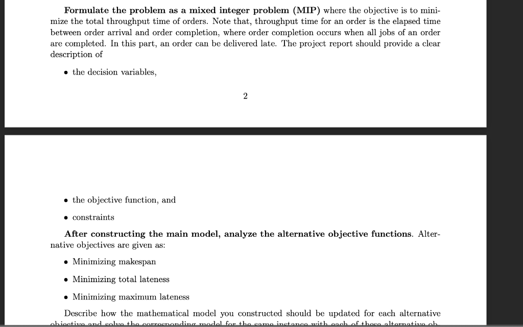 problem of a chemical company that produces batches of chemical products on