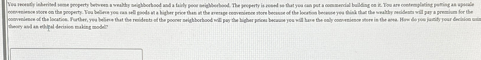  theory and an ethipal decision making model? 