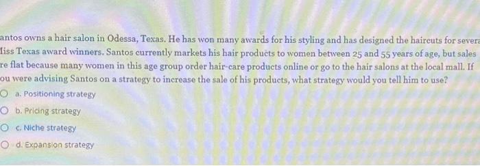 all of the following EXCEPT: a. Customer perspective b. Customers c. Competitors