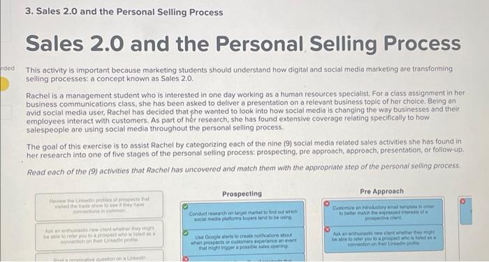 move the ones i got wrong pls 3. Sales 2.0 and the