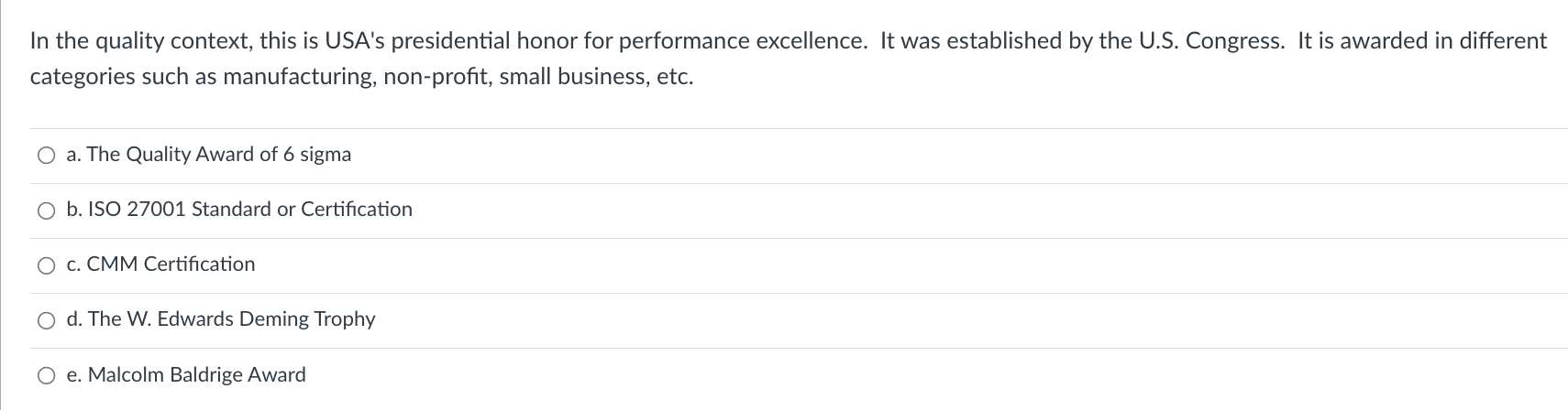 identify the best matching entry in the right column. Mini-scenarios Answer I.