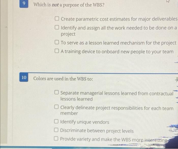 i need help with 9 & 10 please Which is not a