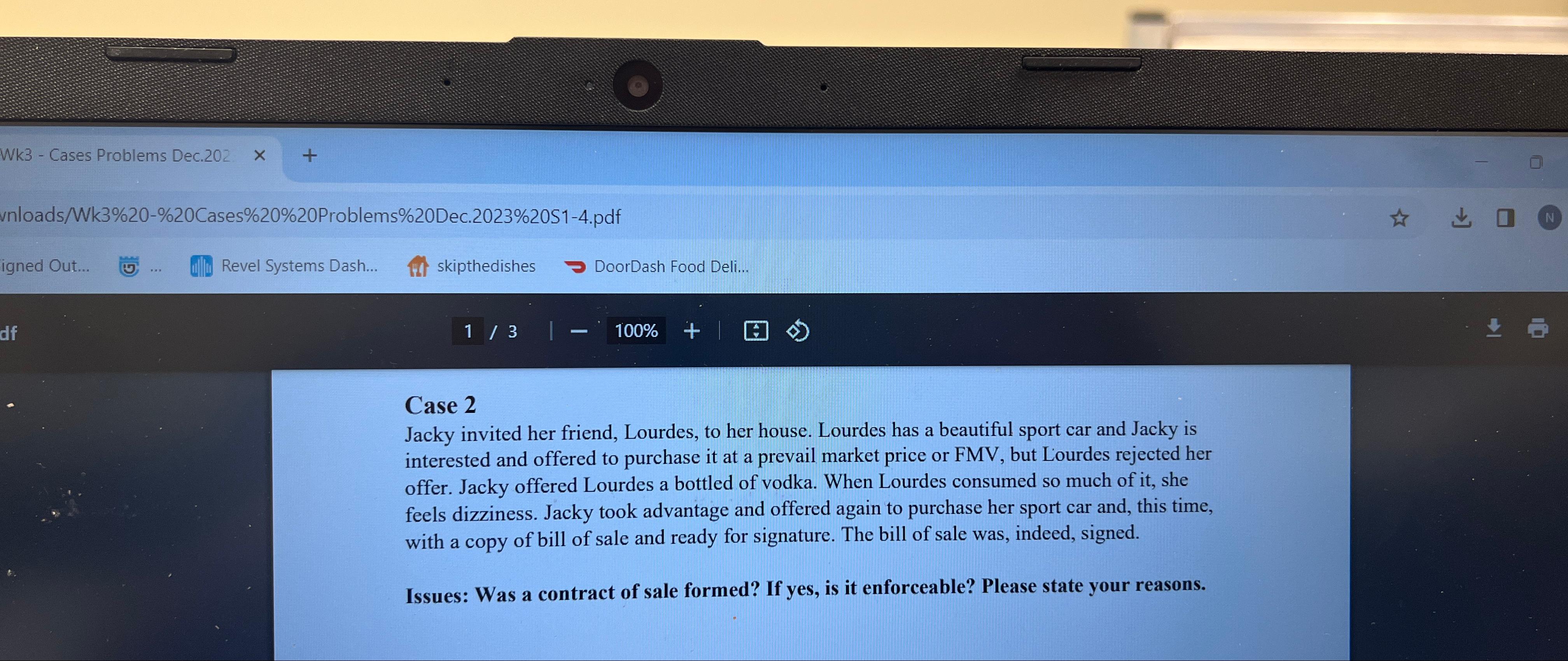  Wk3- Cases Problems Dec. 202 vnloads/Wk3%20-%20Cases%20%20Problems%20Dec.2023%20S1-4.pdf igned Out... ()... Revel Systems