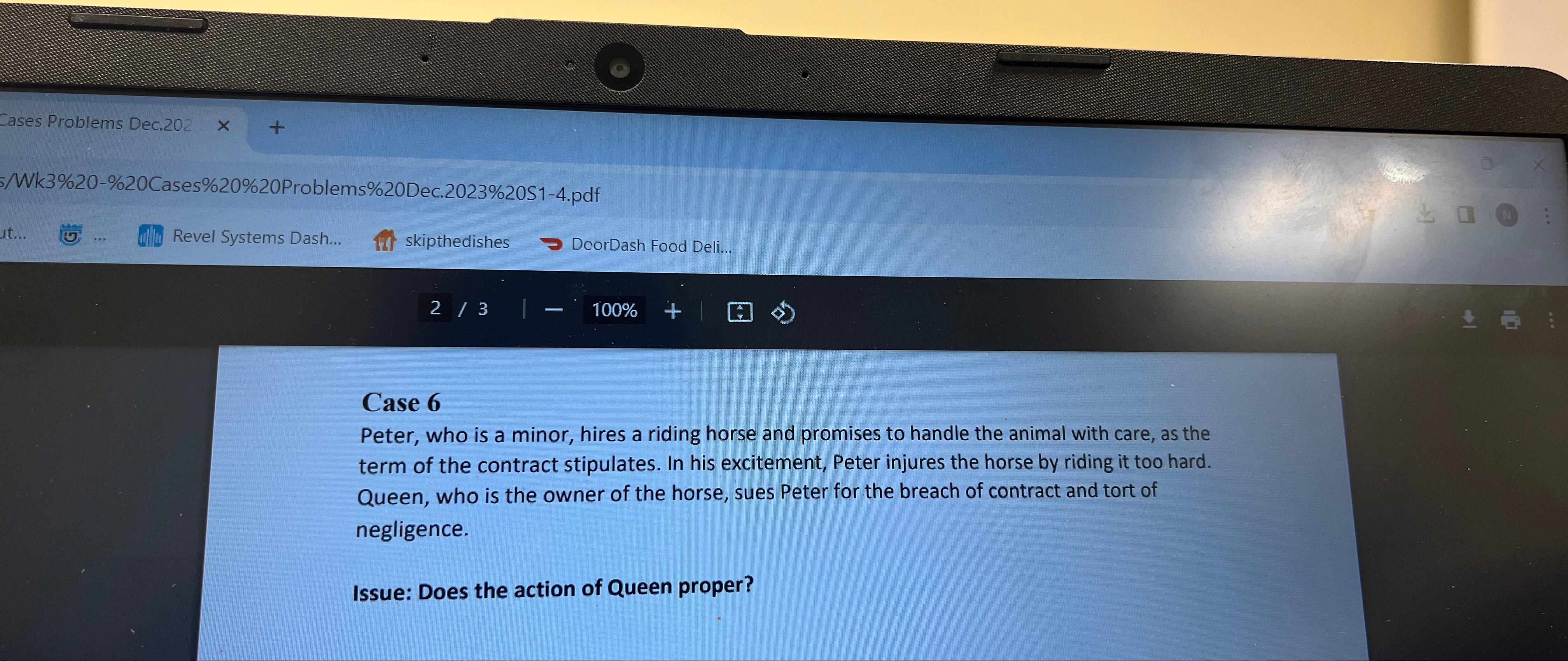  Cases Problems Dec. 202 Wk3%20-%20Cases%20%20Problems%20Dec.2023%20S1-4.pdf Revel Systems Dash... skipthedishes DoorDash Food