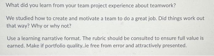  Learning Narrative (Teamwork) The topic that we did was Stress Management