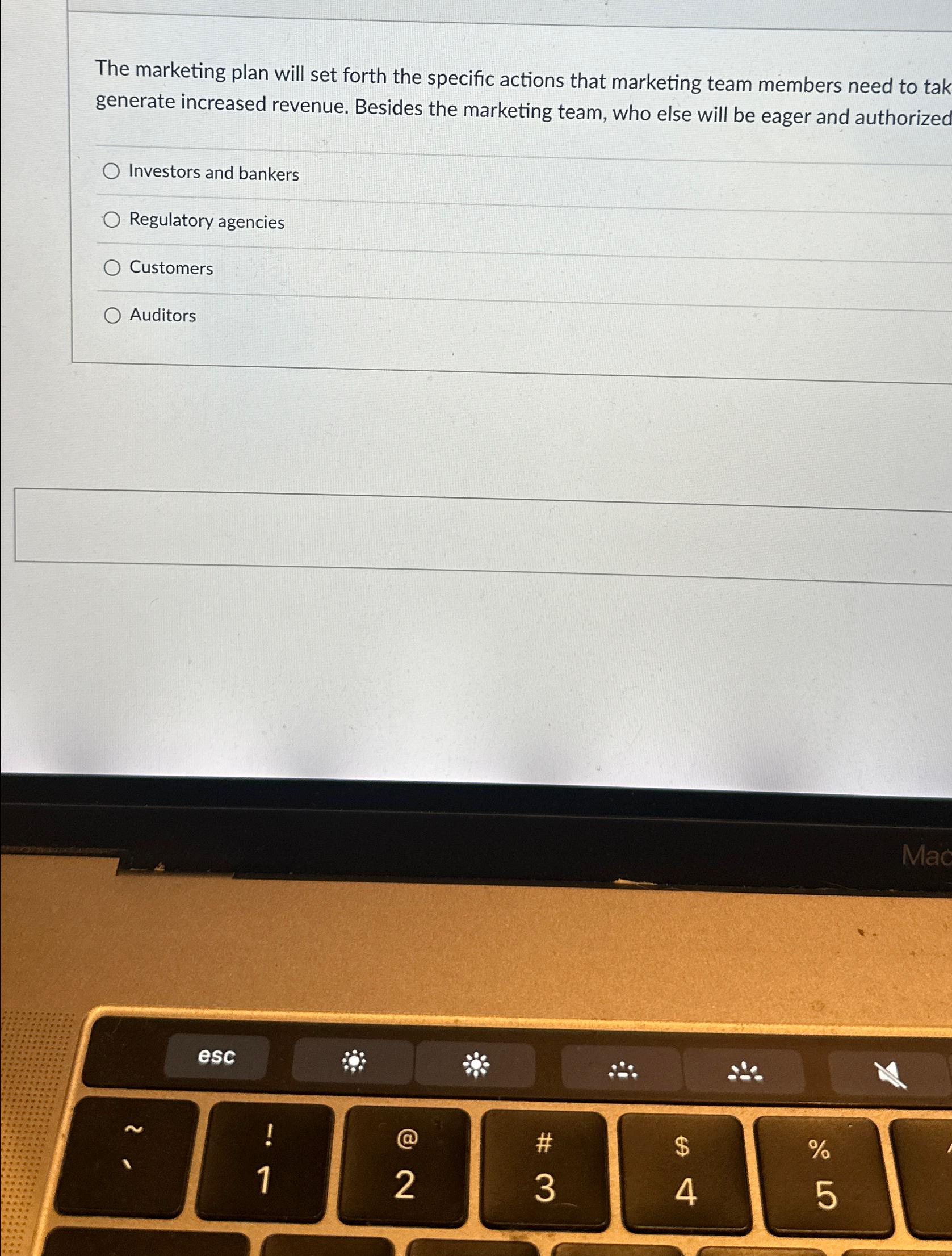  The marketing plan will set forth the specific actions that marketing