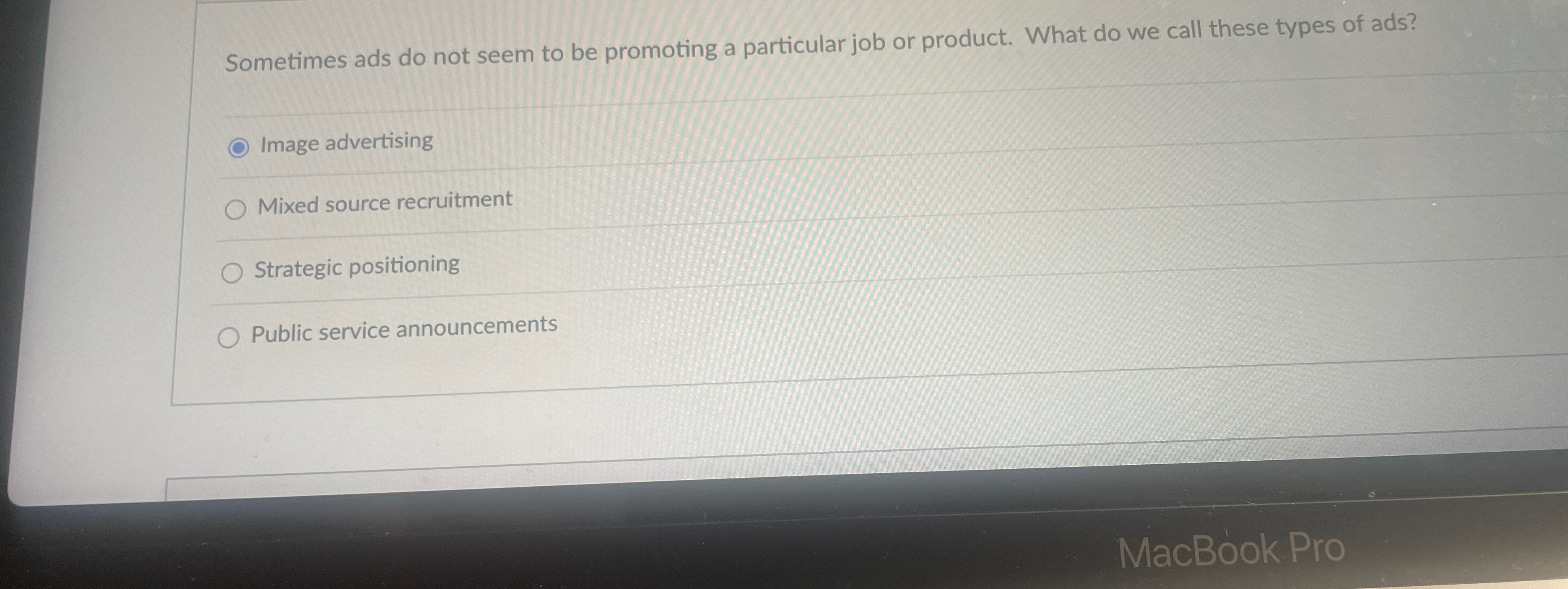  Sometimes ads do not seem to be promoting a particular job