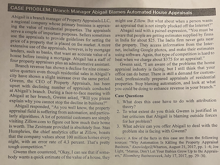 Select one thing that happened in this case that you see