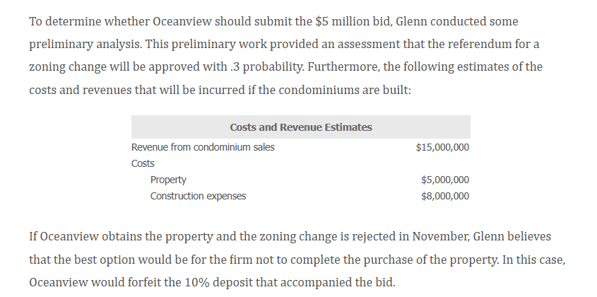 conducted some preliminary analysis. This preliminary work provided an assessment that the