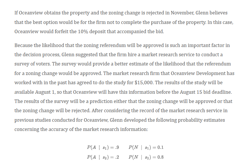 referendum for a zoning change will be approved with .3 probability. Furthermore,