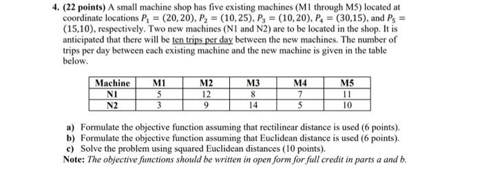  this is all information in question 4. (22 points) A small
