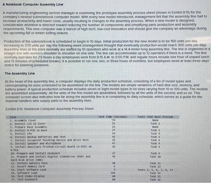 Please answer parts A and B for question 5. The dally schedules